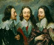 Anthony Van Dyck This triple portrait of King Charles I was sent to Rome for Bernini to model a bust on oil painting on canvas